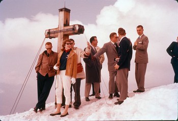 LDS Servicemen on Summit of Mount Jenner - April 1957