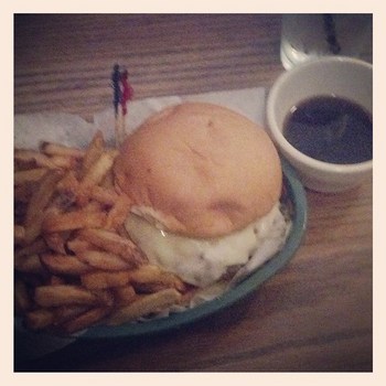 Celebrating National Cheeseburger Day the right way with a burger at Blue Door Pub! #yum #sogood @bluedoorpub