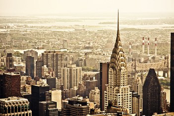 New York City - Skyline - Chrysler Building and Queens