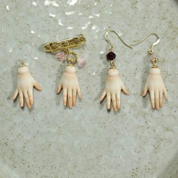 New porcelain doll hands jewelry
