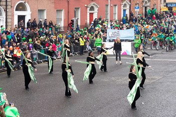 UNIVERSITY OF SOUTHERN MISSISSIPPI MARCHING BAND AT THE ST. PATRICK'S PRADE IN DUBLIN [2015] REF-1022438