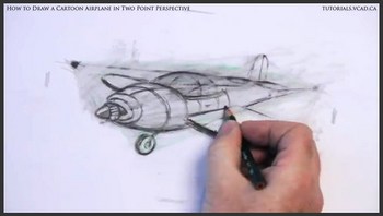 learn how to draw a cartoon airplane in two point perspective 033