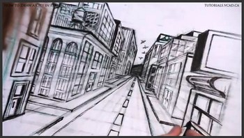learn how to draw city buildings in perspective 040