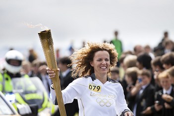 Olympic flame proudly reaches Crosby