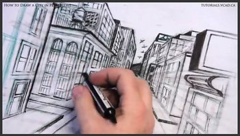 learn how to draw city buildings in perspective 038