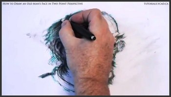 learn how to draw an old man's face in two point perspective 039