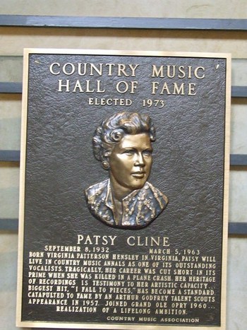 Patsy Cline's Plaque