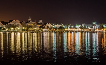 The Yacht and Beach Club at Night