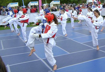 Taekwondo demonstration, Newsham Park Festival of Sport and Activity 19th May 2013