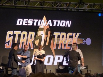 The NEC Birmingham - hall 4 - Destination Star Trek Europe - Voyager Stage - Star Trek's Next 50