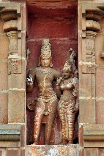 India - Tamil Nadu - Thanjavur - Brihadeshwara Temple - Shiva & Parvati - 329