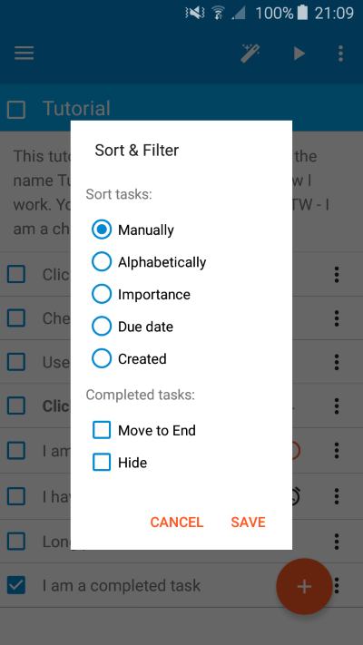 How to automatically sort completed items in Notes checklists