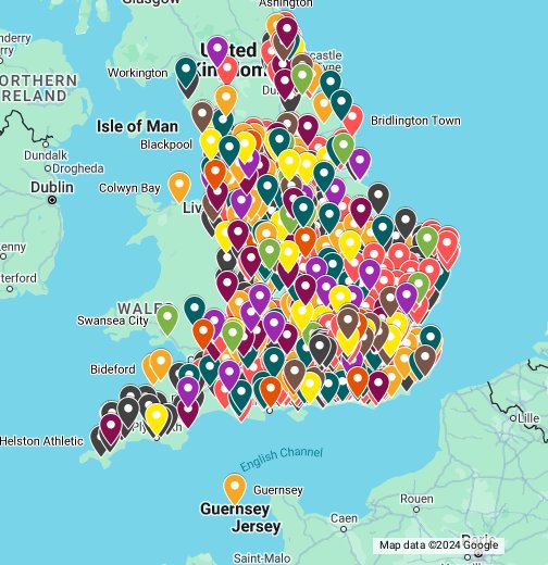A Map Of England's 644 Football Clubs - Levels 1-9 (Credit: Daniel Storey) : soccer
