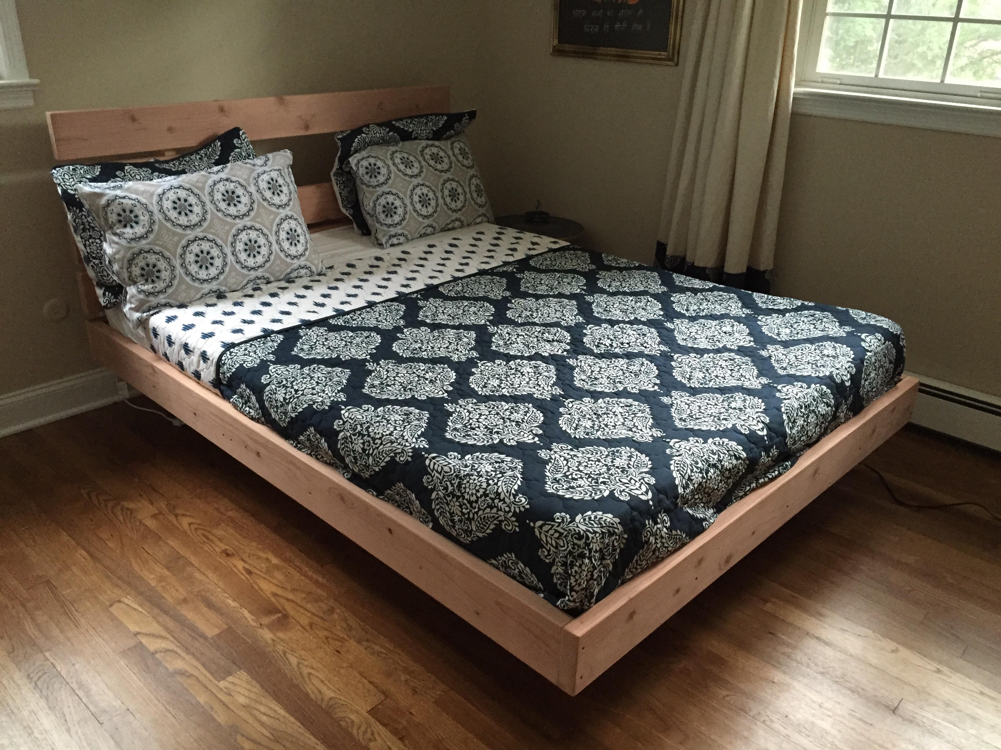 inset mattress bed frame