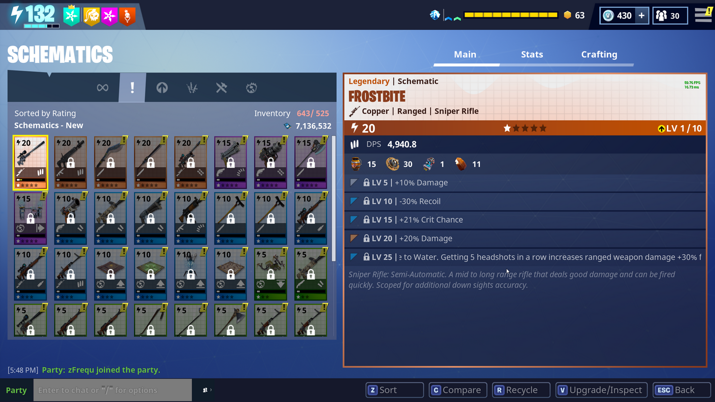  - fortnite save the world schematics