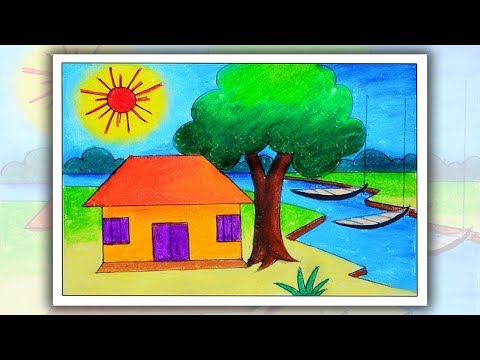 Featured image of post Moonlight Night Scenery Drawing Easy For Kids : Easy mother&#039;s day moonlight drawing for beginners.