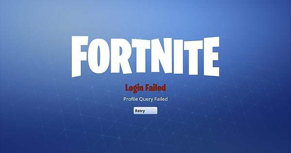 issue can t log in profile query failed please help me t t fortnite - fortnite profile query failed