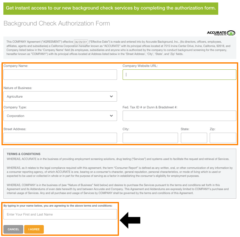 Authorizing Your Account to Order Background Checks – Hireology