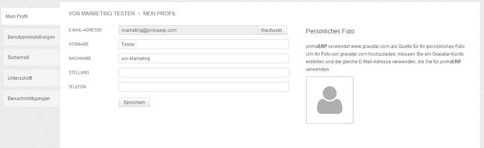 Mein profil benachrichtigungen Mein profil benachrichtigungen